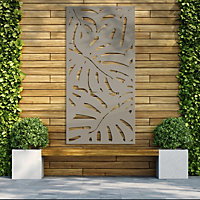 Decorative Garden Screen Trellis - Rainforest - Stone Grey - 900mm x 1800mm x 6mm