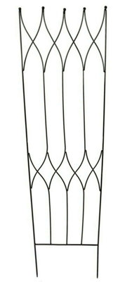 Decorative Garden Trellises Plant Climbing Rose Supports Black Set of 2