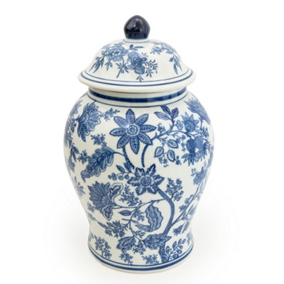Decorative Ginger Jar Blue White Pattern
