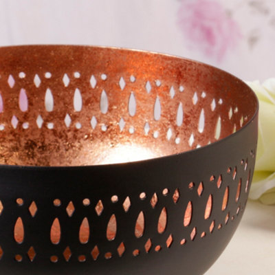 Decorative Laser Cut Home Décor Centrepiece Tea Light Candle Holder Bowl - 3