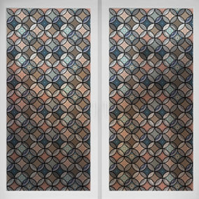 Decorative Mandala Circles Pattern Window Privacy Film PVC