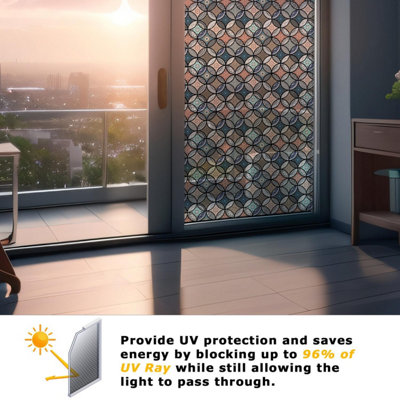 Decorative Mandala Circles Pattern Window Privacy Film PVC - 6