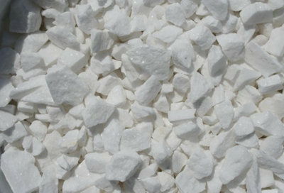 Decorative MARBLE EXTRA WHITE Stones / Chippings HOME & GARDEN AQUARIUM 10kg