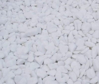Decorative MARBLE EXTRA WHITE Stones / Pebbles HOME & GARDEN AQUARIUM 1-3cm 100kg - 3