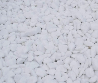 Decorative MARBLE EXTRA WHITE Stones / Pebbles HOME & GARDEN AQUARIUM 1-3cm 50kg