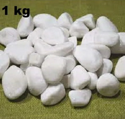 Decorative MARBLE EXTRA WHITE Stones  Pebbles  HOME & GARDEN  AQUARIUM 1kg - 5