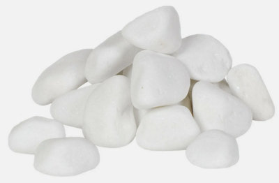 Decorative MARBLE EXTRA WHITE Stones  Pebbles  HOME & GARDEN  AQUARIUM 50kg