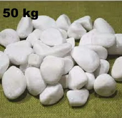 Decorative MARBLE EXTRA WHITE Stones  Pebbles  HOME & GARDEN  AQUARIUM 50kg - 5
