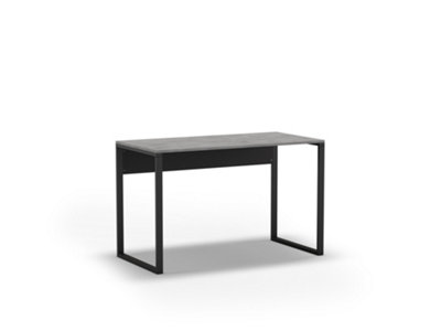 Decorative Modern Inna Work Table Retro Grey Black Sturdy Black Metal Legs Particle Board 110(W)cm Industrial Gaming Desk Office