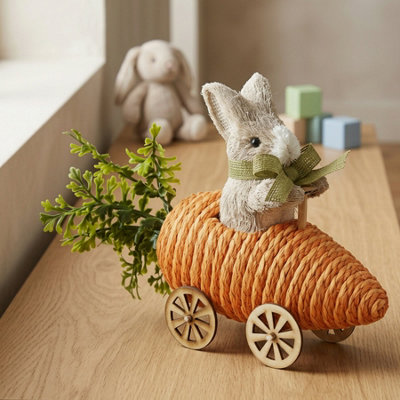 Decorative Rabbit In Carrot Car Ornament