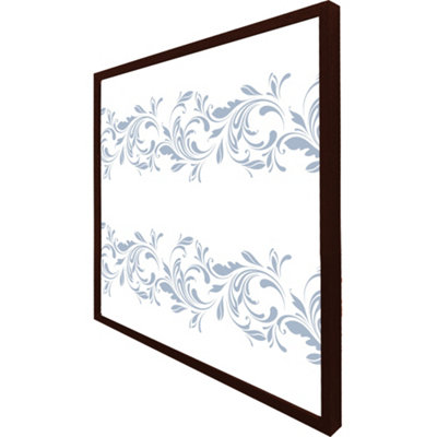 Decorative swirls and flowers (Picutre Frame) / 16x16" / Brown
