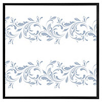 Decorative swirls and flowers (Picutre Frame) / 30x30" / Oak
