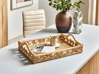 Decorative Tray CALAYAN Rattan Beige