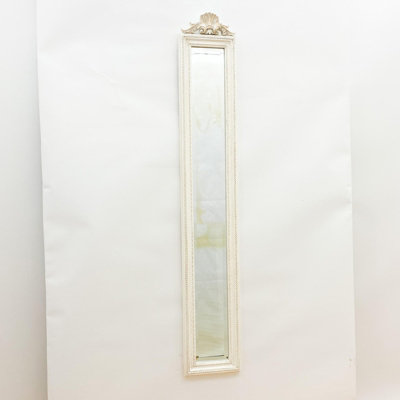 Decorative Wall Mirror - L3 x W13 x H109 cm - Antique White