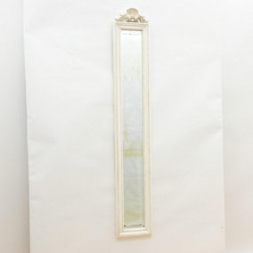 Decorative Wall Mirror - L3 x W13 x H109 cm - Antique White