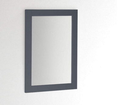 Decorative Wall Mirror WD Frame Light Grey 80x57cm