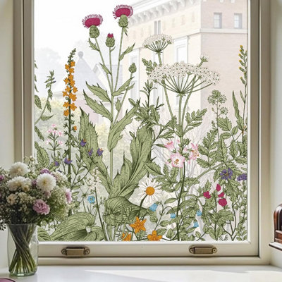 Decorative window film, static cling and UV protection