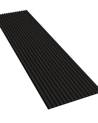 Decorative wood slat wall panels in Midnight Black. New bigger size ...