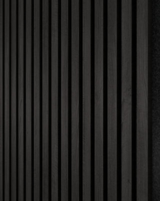 Decorative wood slat wall panels in Midnight Black. New bigger size ...