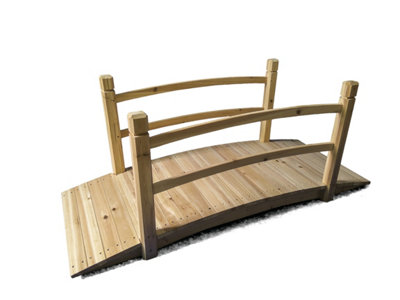 DECORATIVE WOODEN GARDEN BRIDGE