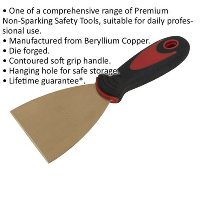 Decorators Scraper - 75 x 200mm - Non-Sparking - Die Forged - Beryllium Copper