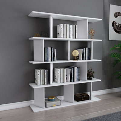 Decorotika 5-tier Grace Bookcase Bookshelf Shelving Unit Display Unit - White