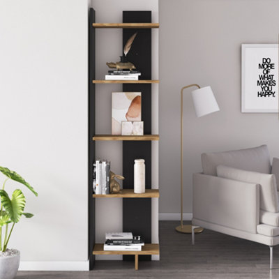 Decorotika Alice Corner Bookcase Black & Oud