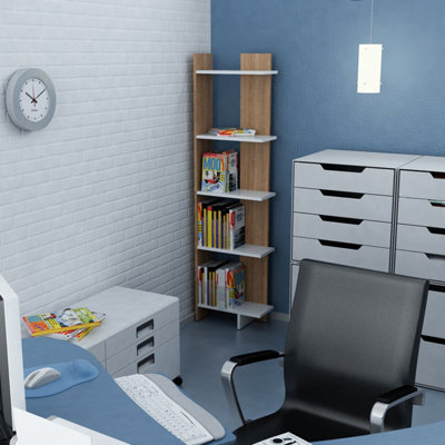 Decorotika Alice Corner Bookcase Black & Oud