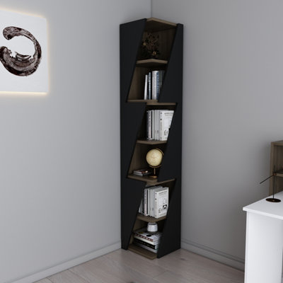 Black deals corner bookcase