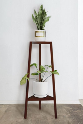 Decorotika Buono Solid Wood Handmade Two-Tiers Plant Stand