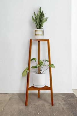 Decorotika Buono Solid Wood Handmade Two-Tiers Plant Stand