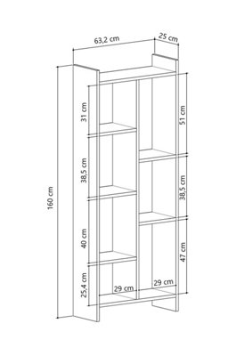 Decorotika Eden 7-tier Bookcase