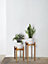 Decorotika Floret Handmade Solid Wood Plant Stand  (50 cm)