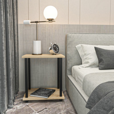 Decorotika Gurnee Side Table with Two Shelves