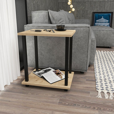 Decorotika Gurnee Side Table with Two Shelves