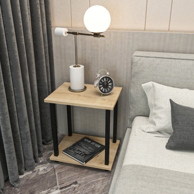Decorotika Gurnee Side Table with Two Shelves