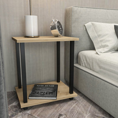 Decorotika Gurnee Side Table with Two Shelves