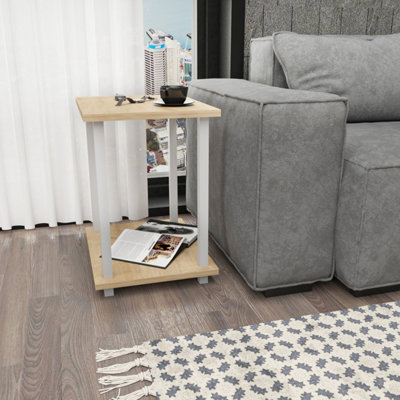 Decorotika Gurnee Side Table with Two Shelves