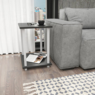 Decorotika Gurnee Side Table with Two Shelves