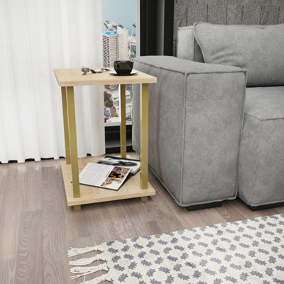 Decorotika Gurnee Side Table with Two Shelves