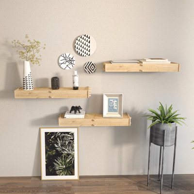 Decorotika Hiko 3-pieces Wall Mounted Shelf Set 