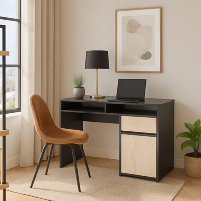 Decorotika Isla Computer Desk Black Travertine