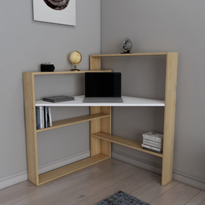 Decorotika Kelly Decorative Corner Computer Desk Writing Desk Study ...