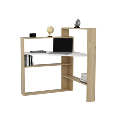 Decorotika Kelly Decorative Corner Computer Desk Writing Desk Study ...