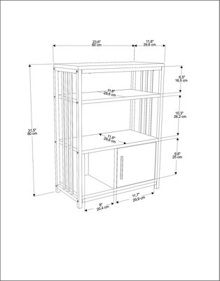 Decorotika Letos Bookcase Shelving Unit