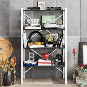 Decorotika Lidya 4-tier Bookcase with Metal Frame