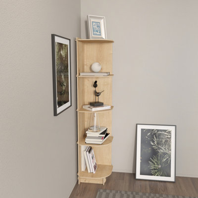 Decorotika Liva Corner Bookshelf Bookcase