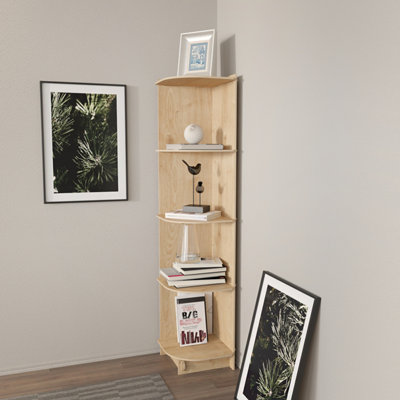 Decorotika Liva Corner Bookshelf Bookcase