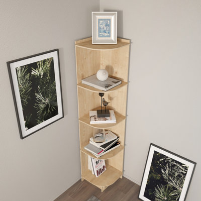 Decorotika Liva Corner Bookshelf Bookcase