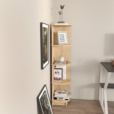 Decorotika Liva Corner Bookshelf Bookcase